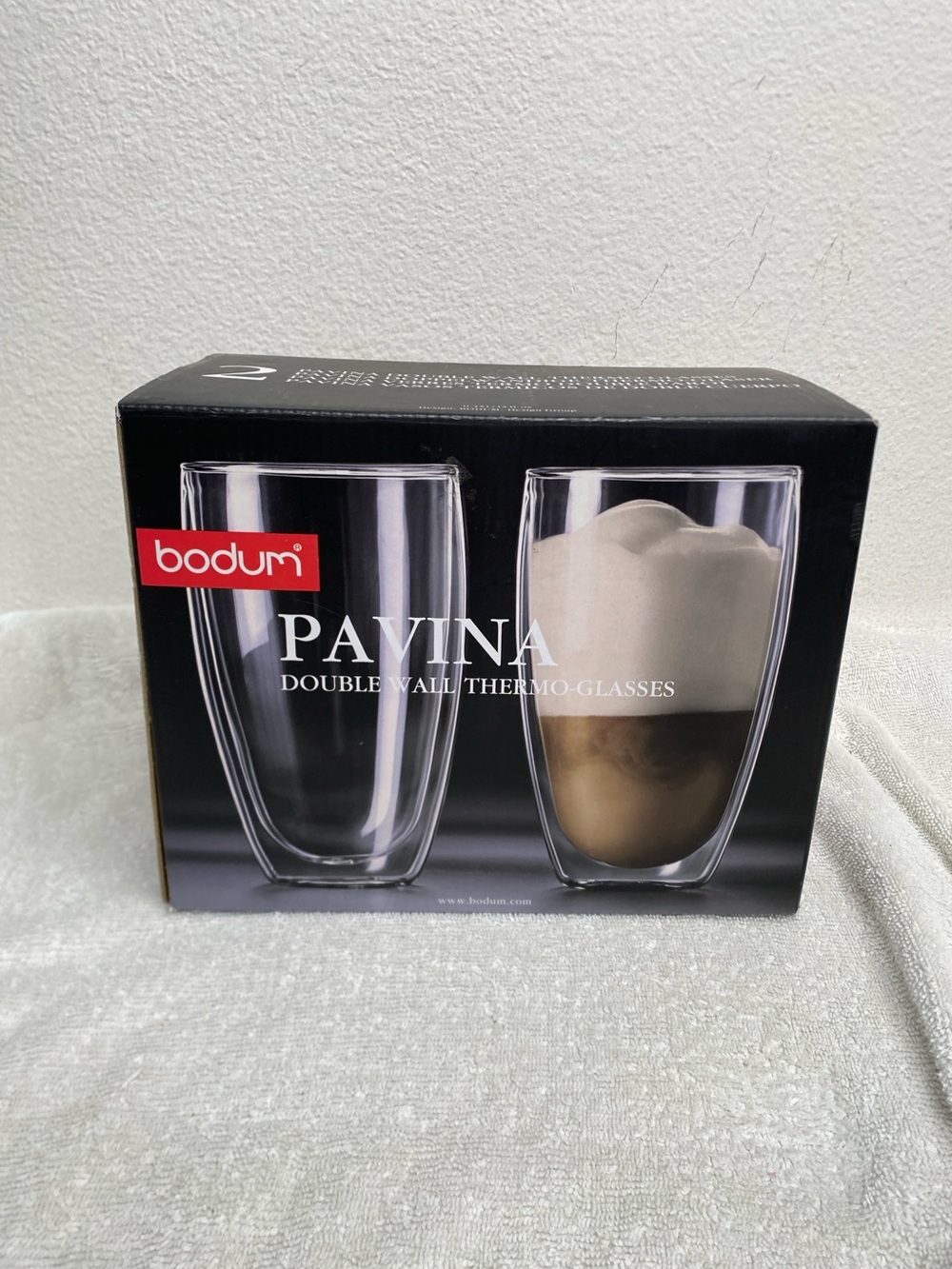 Bodum Pavina Double Wall Thermo Glasses - Clear 12oz each, set of 2 Contemporary